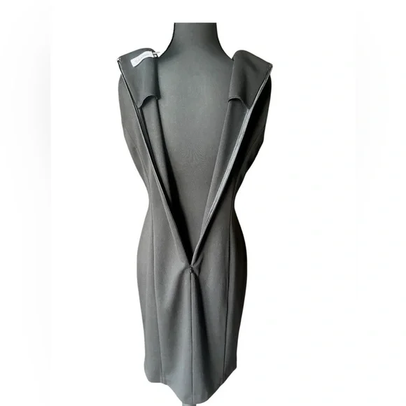 Calvin Klein Little Black Sheath Dress with Embellished Neckline Size 6 - Picture 8 of 8